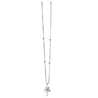 CHENG Burnt White Skeletonized Dewy Peach Blossom Necklace | MADA IN CHINA
