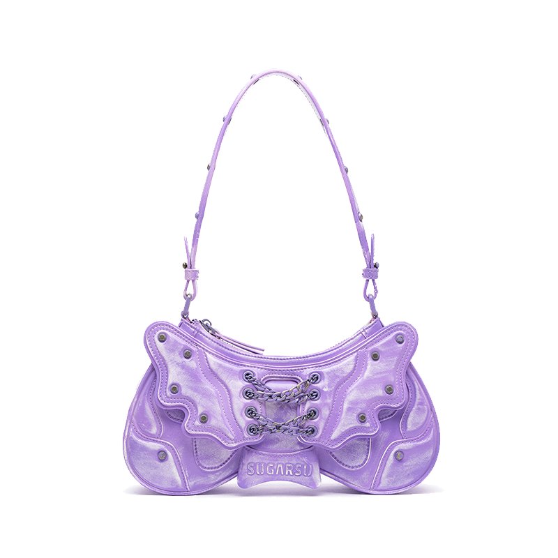 Sugar Su Butterfly Manor Butterfly Dream Series Butterfly Armpit Bag In Purple | MADA IN CHINA