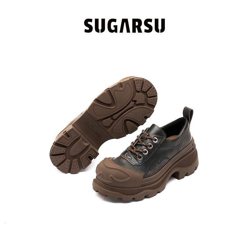 Sugar Su Butterfly Manor Butterfly Dream Series Butterfly Sole Derby In Brown | MADA IN CHINA