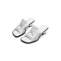 Sugar Su Butterfly Manor Butterfly Dream Series Chinoiserie Retro Sandals In Silver | MADA IN CHINA