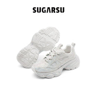 Sugar Su Butterfly Manor Butterfly Dream Series Rhinestones Clunky Sneaker In White | MADA IN CHINA