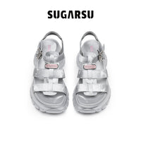 Sugar Su Butterfly Manor Butterfly Dream Series Roman Sandals In Silver | MADA IN CHINA
