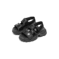 Sugar Su Butterfly Manor Thorns Series Ballet Bread Sandals In Black | MADA IN CHINA