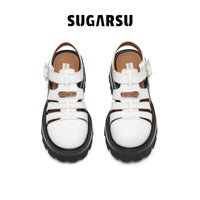 Sugar Su Butterfly Manor Thorns Series Roman Sandals In White | MADA IN CHINA