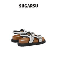 Sugar Su Butterfly Manor Thorns Series Stitched Sandal In White | MADA IN CHINA