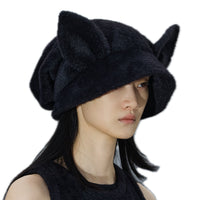 SHAPE OF MILK Cat Ears Stacking Hat Black | MADA IN CHINA