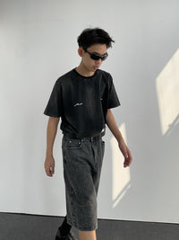ARCH Charcoal Gray Aged Logo Short Sleeve T - Shirt | MADA IN CHINA