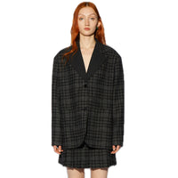 CPLUS SERIES Checked Suit Jacket with Contrast Collar | MADA IN CHINA