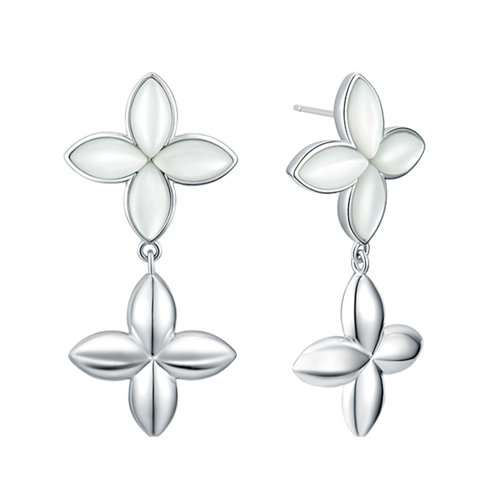 ABYB Clover Butterfly Earring White | MADA IN CHINA