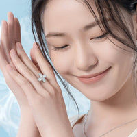 ABYB Clover Flower Ring White Moonlight | MADA IN CHINA