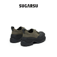Sugar Su Colorblocked Lace - Up Suit Shoes Green | MADA IN CHINA