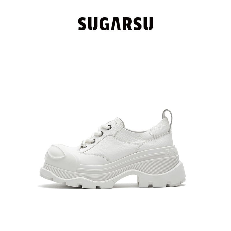 Sugar Su Colorblocked Lace - Up Suit Shoes White | MADA IN CHINA