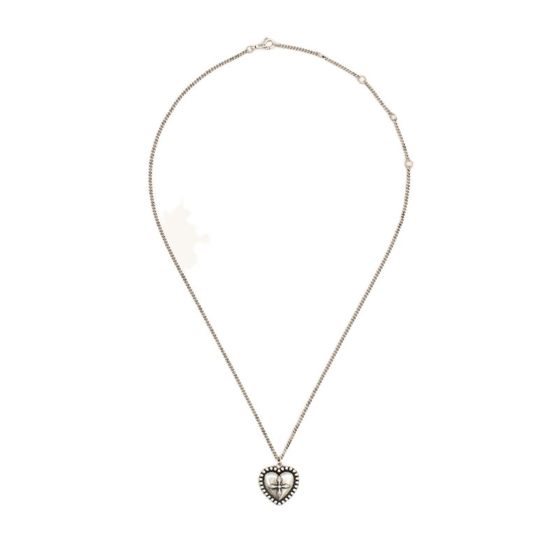 SMFK Compass Cross Heart Necklace Antique Silver | MADA IN CHINA