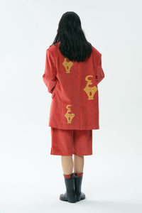 NOSENSE Corduroy Jacket In Red | MADA IN CHINA