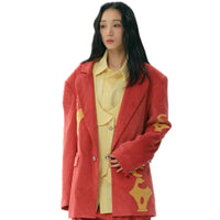 NOSENSE Corduroy Jacket In Red | MADA IN CHINA