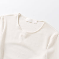 Ther. Cutout-back Tencel Wool Top in White | MADA IN CHINA
