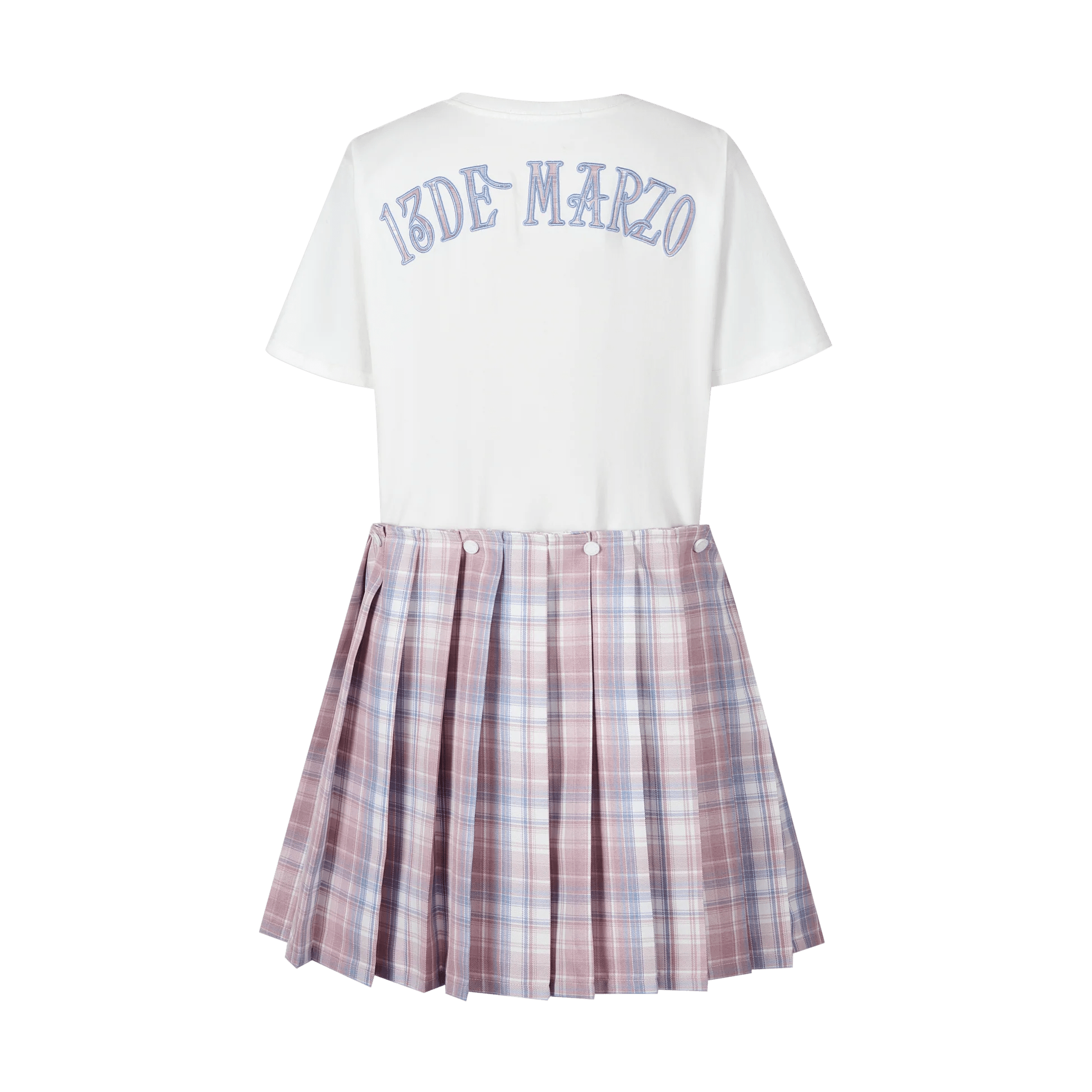 13DE MARZO Doozoo Dispatch Tee Skirt White | MADA IN CHINA