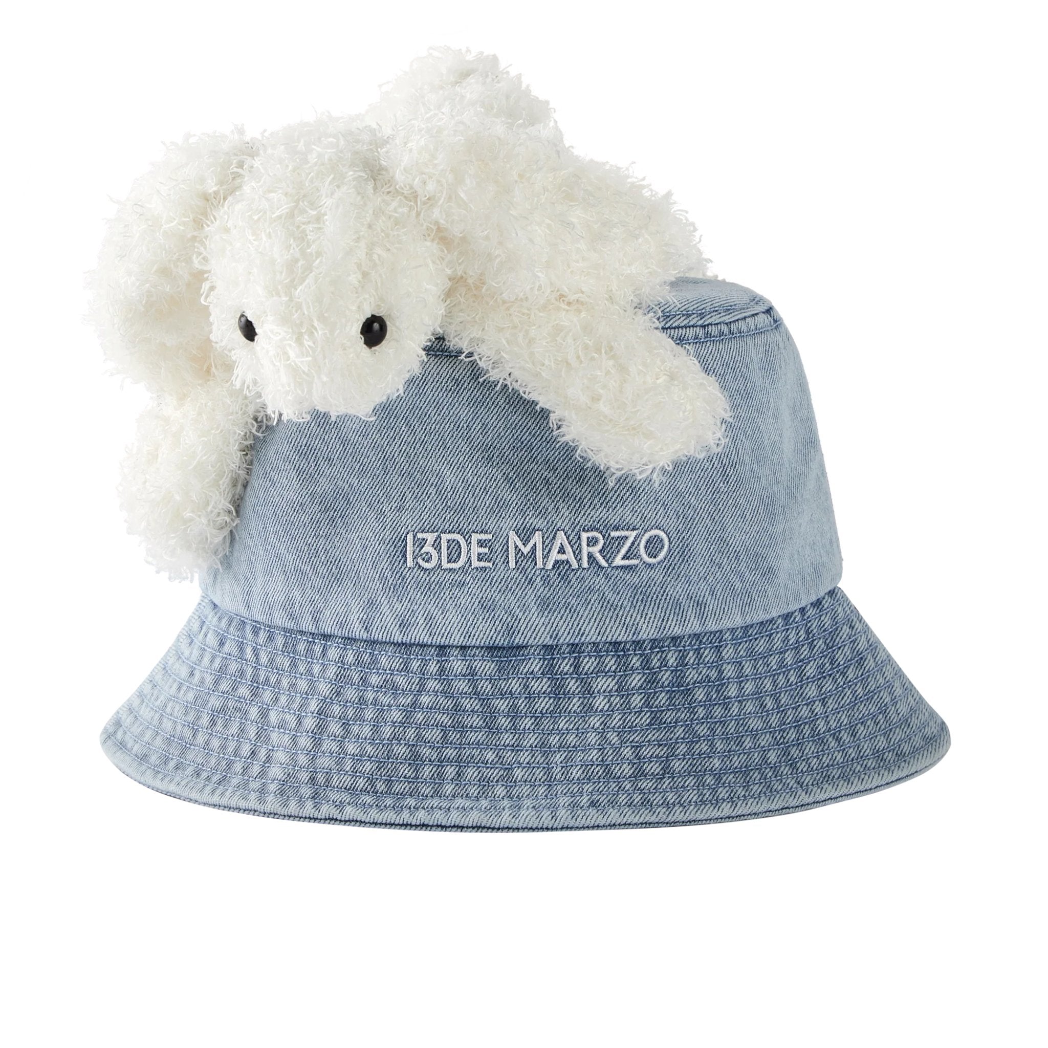13DE MARZO Doozoo Washed Denim Bucket Hat Blue | MADA IN CHINA