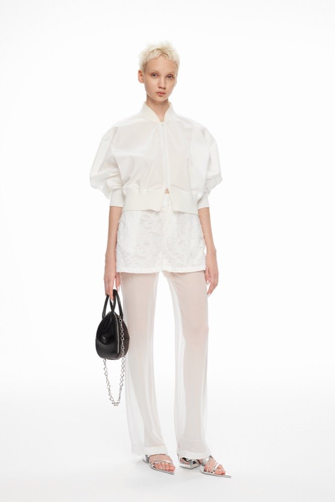 LOST IN ECHO Double Layer Silk Sheer Trousers | MADA IN CHINA
