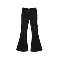 CPLUS SERIES Double-waistband Fitted Cargo Trousers in Black | MADA IN CHINA