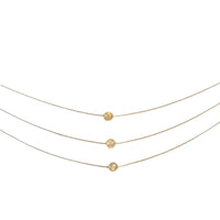 Nivasati Drops Series Crystal Trio Necklace In Gold | MADA IN CHINA