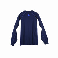 ARCH Embellished Line Patchwork Long Sleeve T - Shirt Navy | MADA IN CHINA