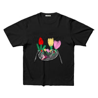 CPLUS SERIES Flower Print T - shirt Black | MADA IN CHINA