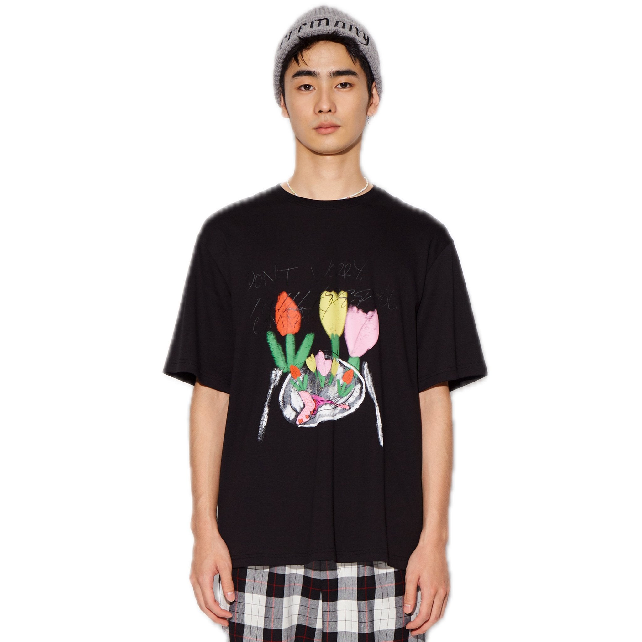 CPLUS SERIES Flower Print T - shirt Black | MADA IN CHINA