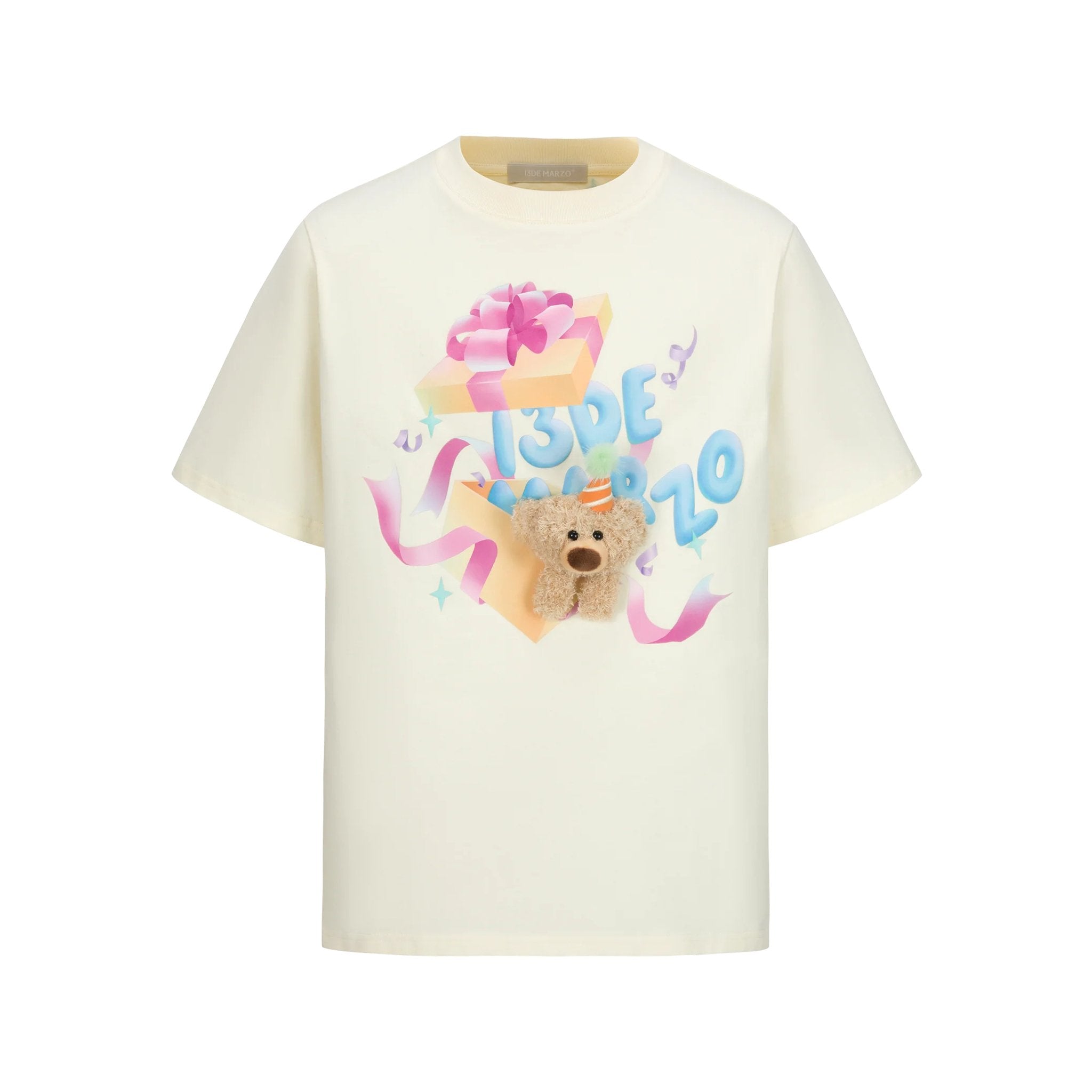 13DE MARZO Gift Box Bear T - shirt Beige | MADA IN CHINA