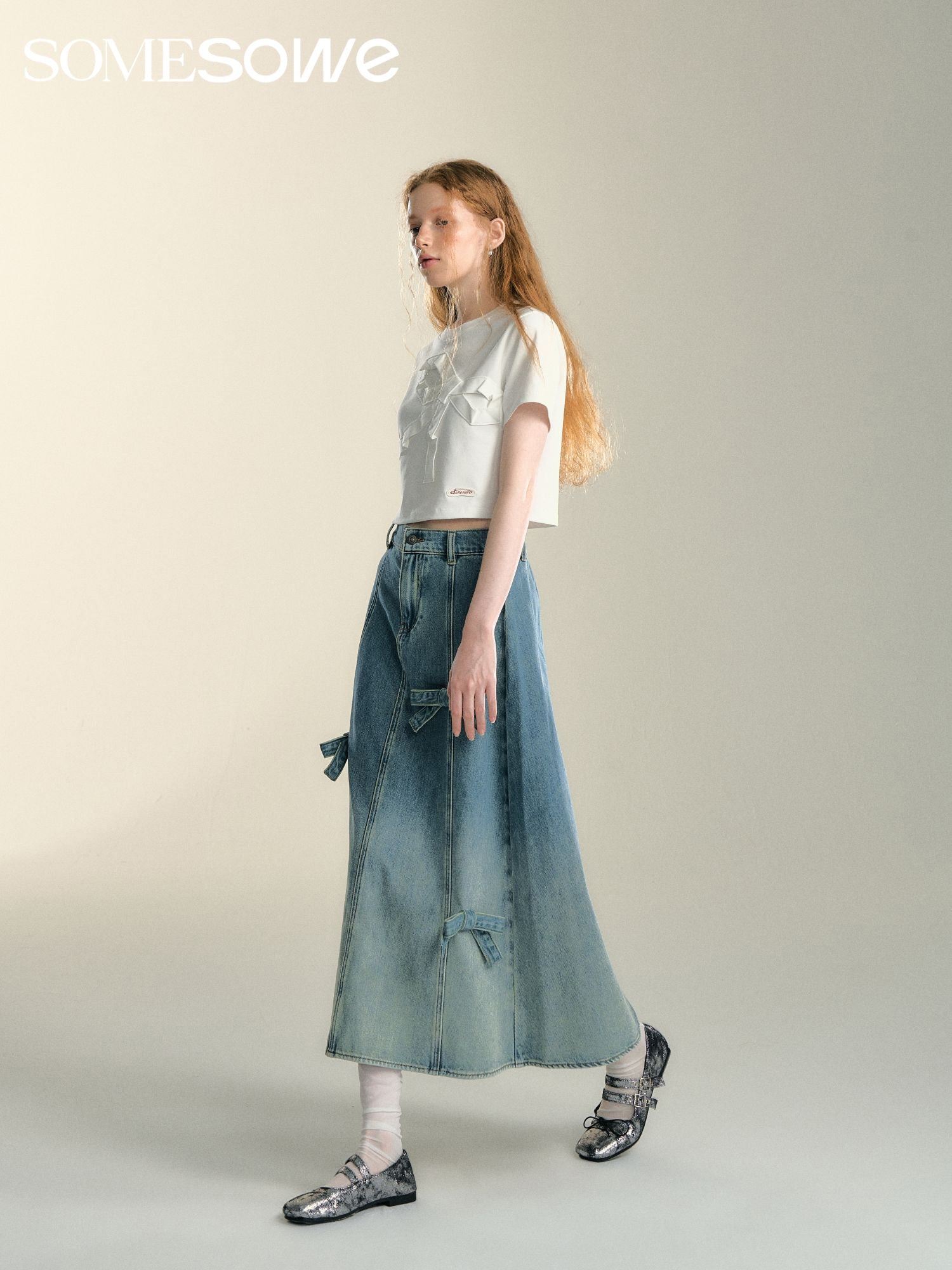 SOMESOWE Gradient Denim Skirt | MADA IN CHINA