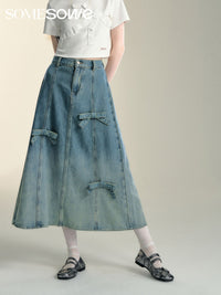 SOMESOWE Gradient Denim Skirt | MADA IN CHINA