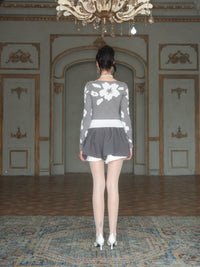 ARTE PURA Gray Floral Puffy Skirt Pants | MADA IN CHINA