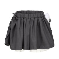 ARTE PURA Gray Floral Puffy Skirt Pants | MADA IN CHINA