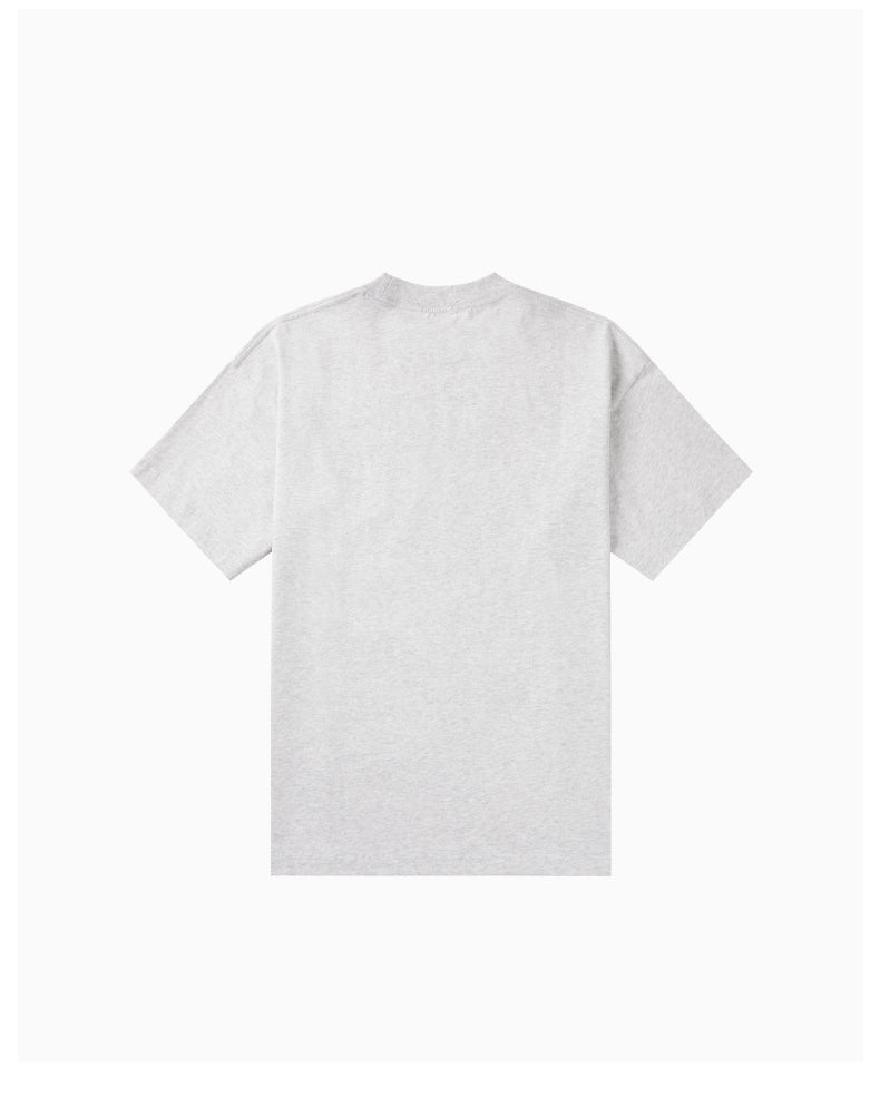 CHARLIE LUCIANO Gray Foam Logo Short - Sleeved T - Shirt | MADA IN CHINA