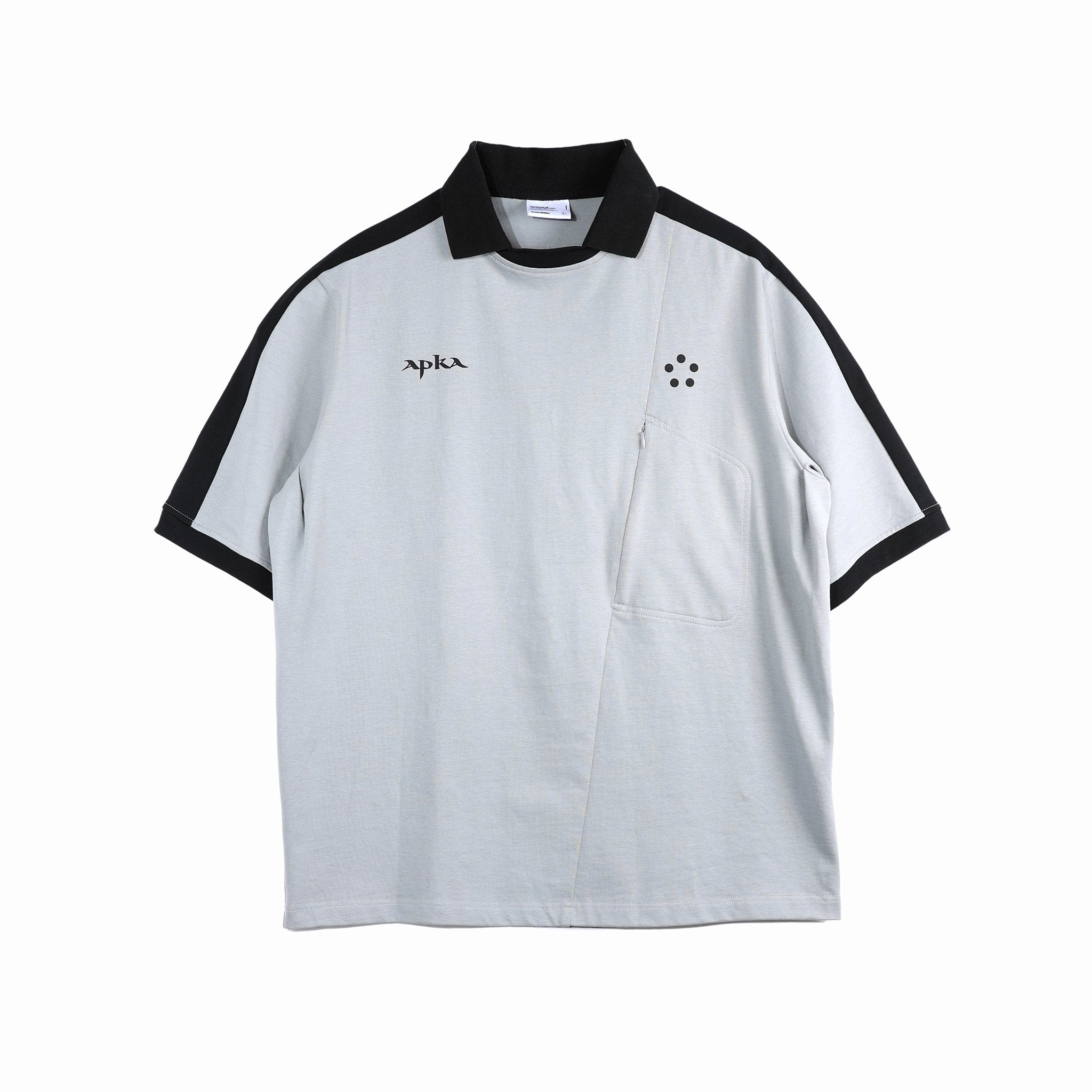 ARCH Gray Invisible Zipper Pocket Short Sleeve T - Shirt | MADA IN CHINA