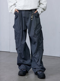 ARCH Gray Loose Fit Structured Work Pants | MADA IN CHINA