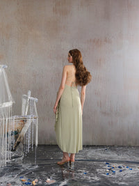 ARTE PURA Green Knit Tight Sheath Dress | MADA IN CHINA