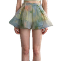 ARTE PURA Green Printed Pod Skirt | MADA IN CHINA