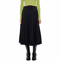 ALEXIA SANDRA High - Waisted Tiered Skirt Black | MADA IN CHINA