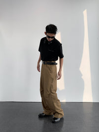 ARCH Khaki Front Leaning Structured Pants | MADA IN CHINA