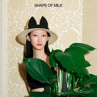 SHAPE OF MILK Kitten's Ear Straw Hat | MADA IN CHINA