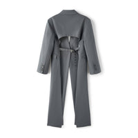 LOST IN ECHO Long Suit Jacket with Cutout Back | MADA IN CHINA