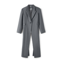 LOST IN ECHO Long Suit Jacket with Cutout Back | MADA IN CHINA
