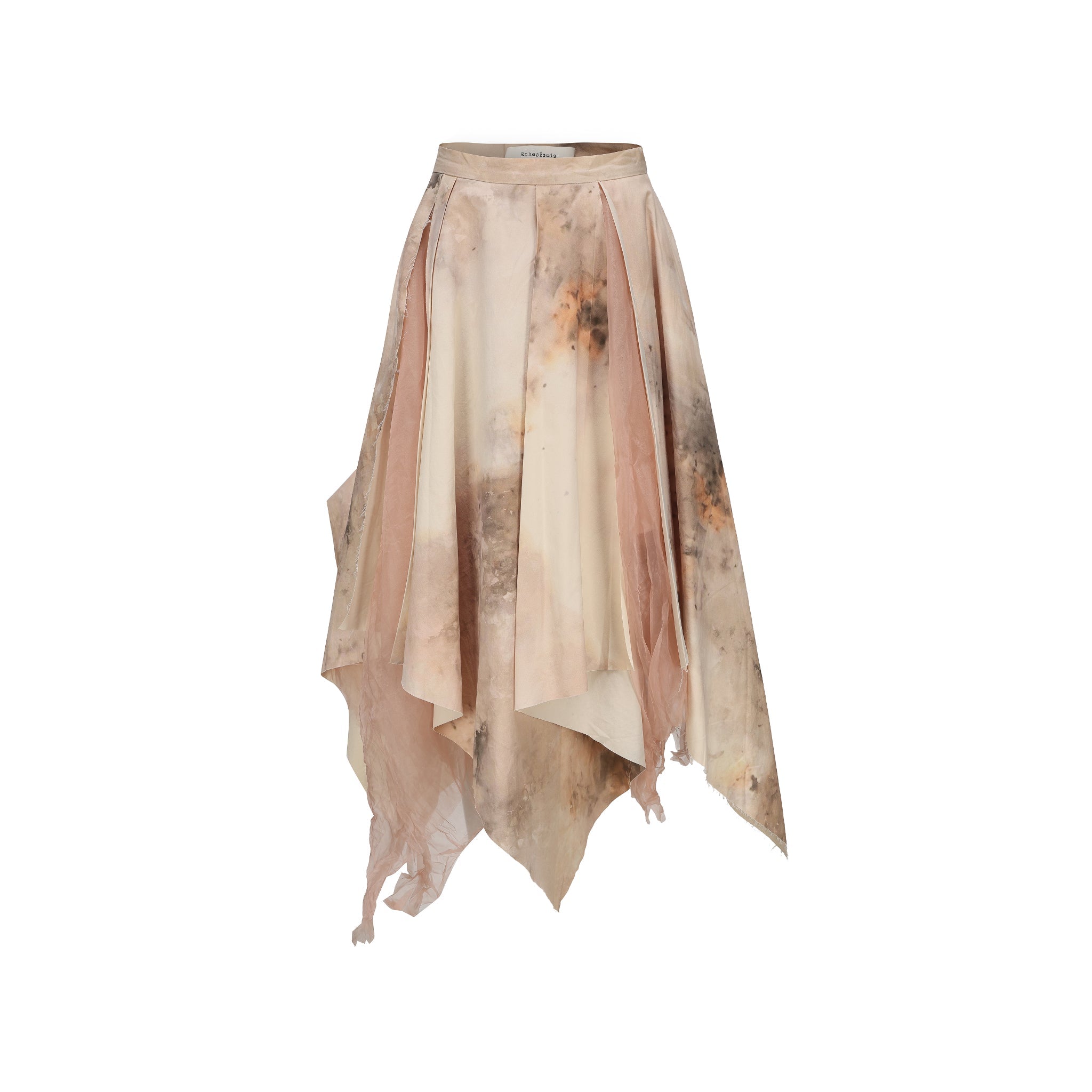 EtheClouds Lotus Root Pink Plant - dyed Ruffled Yarn Skirt | MADA IN CHINA