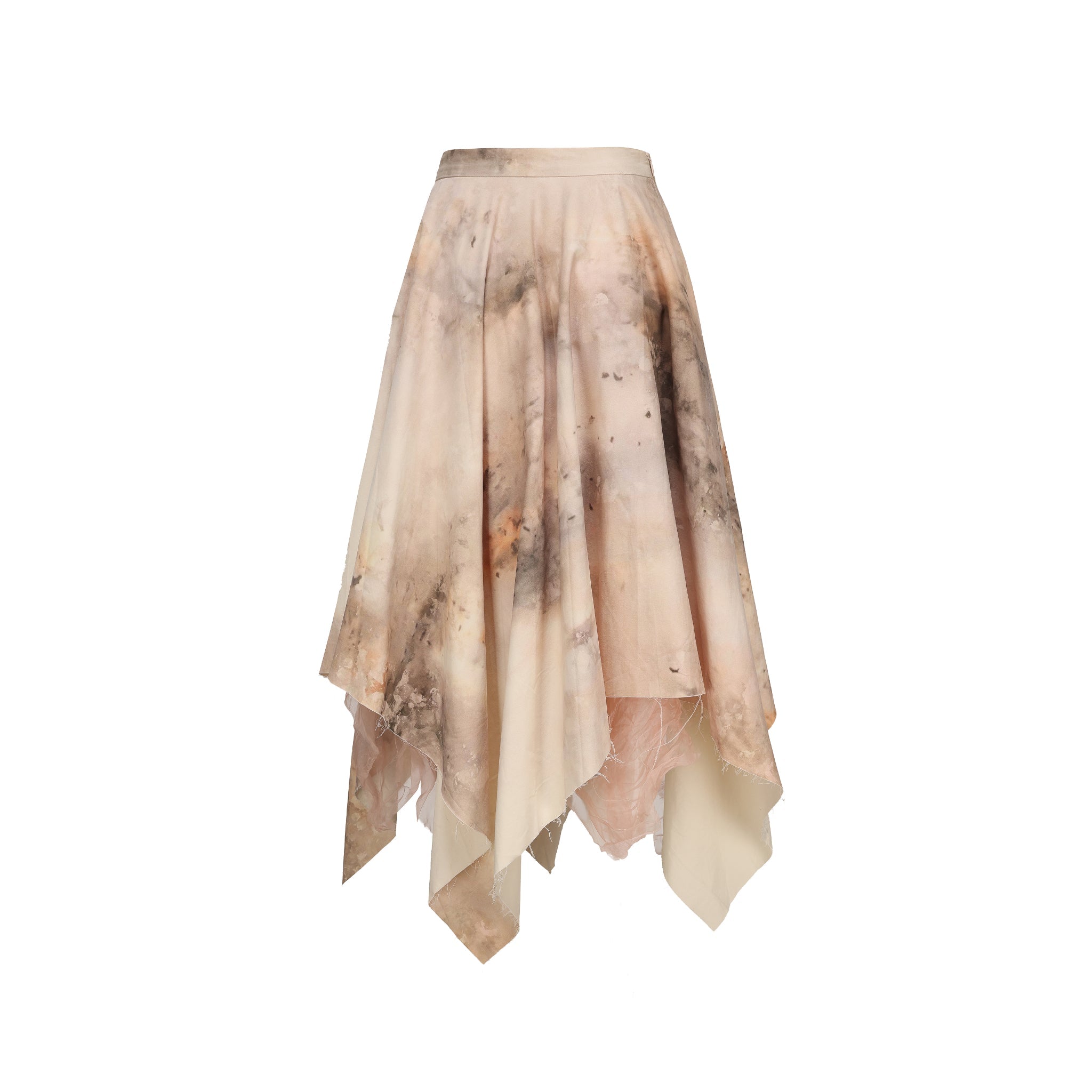 EtheClouds Lotus Root Pink Plant - dyed Ruffled Yarn Skirt | MADA IN CHINA
