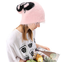SHAPE OF MILK Mask Face Pattern Knit Hat | MADA IN CHINA