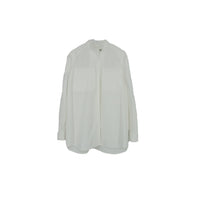 ilEWUOY Motorcycle Style Long-sleeve Shirt in White | MADA IN CHINA