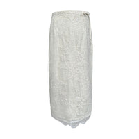EtheClouds Off white Buckle Lace Skirt | MADA IN CHINA