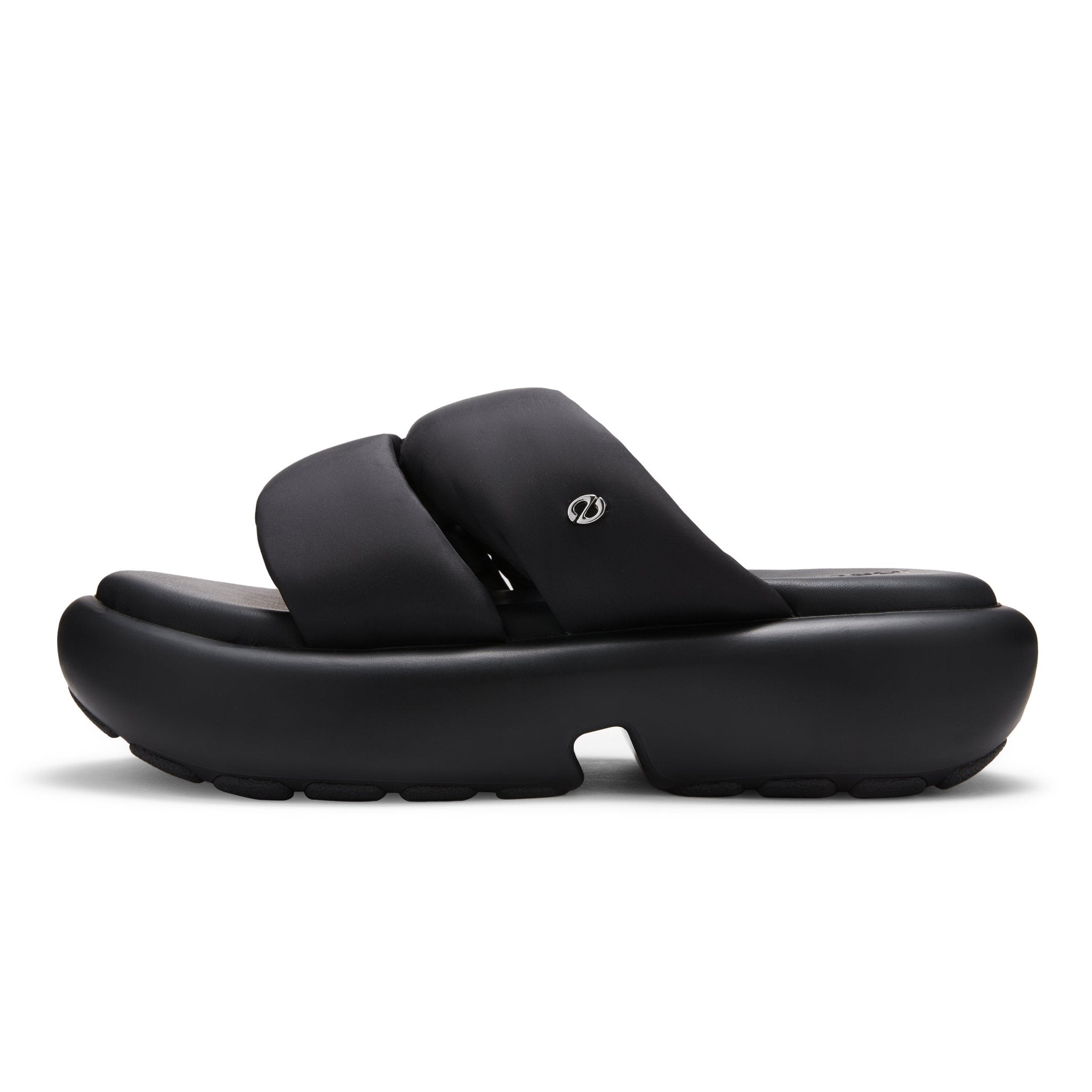 LOST IN ECHO Padded Souble - strap Platform Loafers in Black | MADA IN CHINA