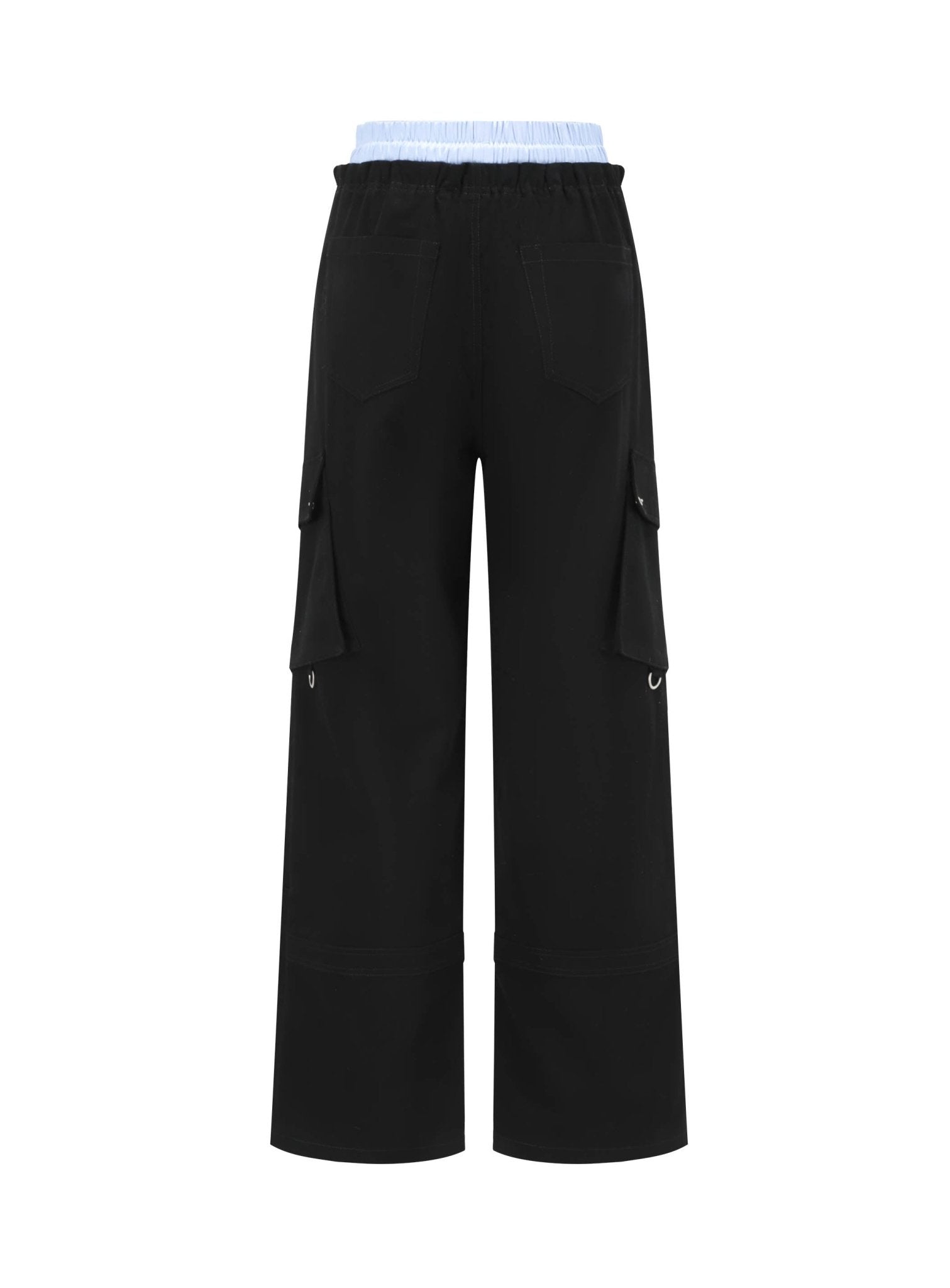 Alexia Sandra Paperbag - Waist Cargo Trousers in Black | MADA IN CHINA